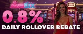 Aussix 0.8% daily rollover rebate